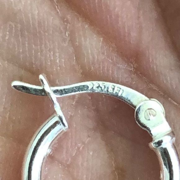 1/2 Inch Huggie Hoop 925 Sterling Silver Earrings NWT - Picture 6 of 6